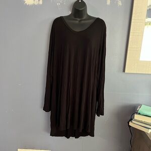 Women’s Popana 3X Black VNeck Swing Dress Preowned